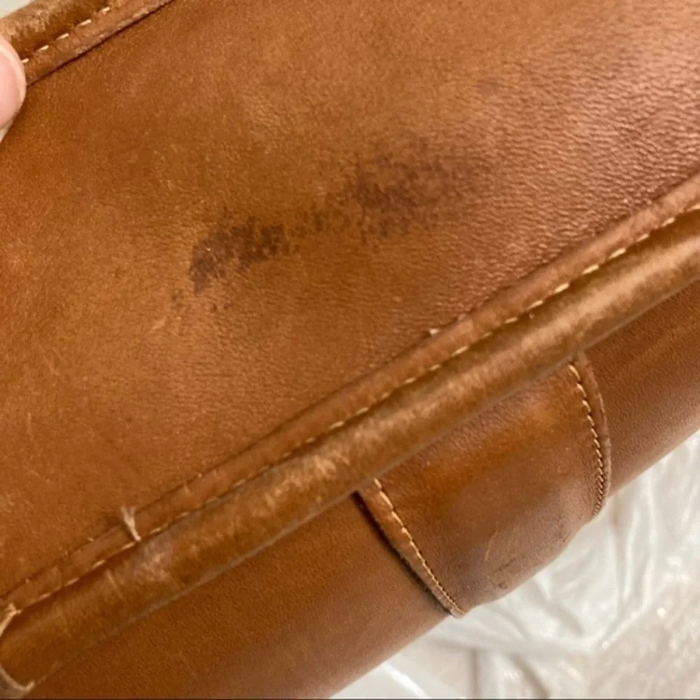 Coach vintage English tan leather briefcase laptop work bag